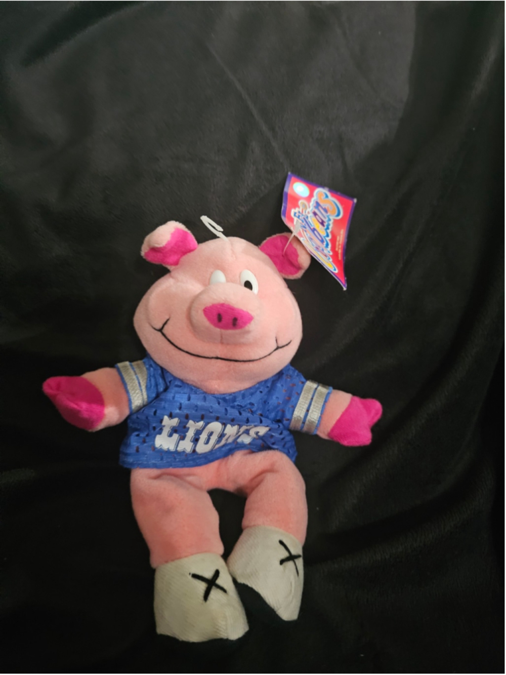Cool Beans Vintage Lions Pig Stuffed Animal Toy One Size Pink Blue